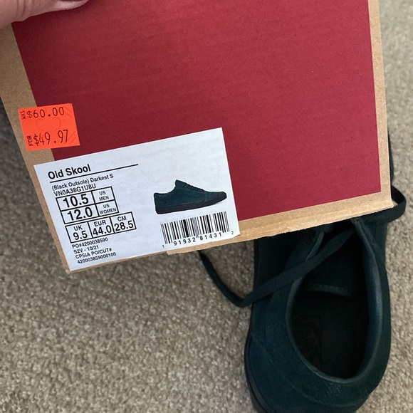 Vans Old Skool black outsole Dark Green suede Men 10.5/Women 12.0 - Picture 6 of 6